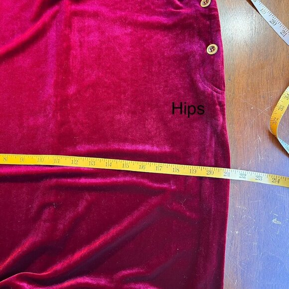 Y2K Velvet Stretch Sleeveless Midi Dress Womens M Romantic Dark Fairy Whimsygoth - Picture 7 of 8